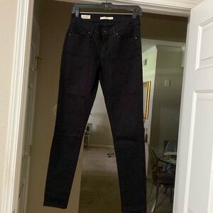 Black straight legged jeans
